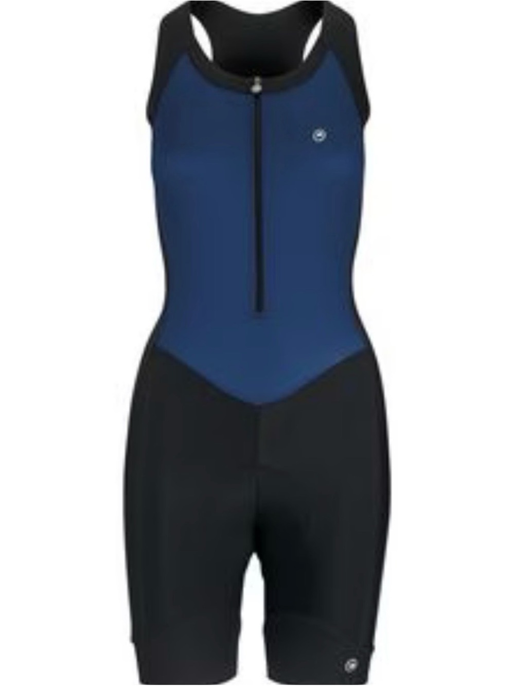 Women’s Assos UMA GT Navy & Black Front-Zip Body Suit, (S) & matching jersey (M)